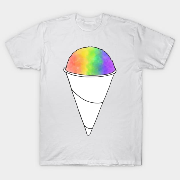 Snow Cone Rainbow T-Shirt by murialbezanson